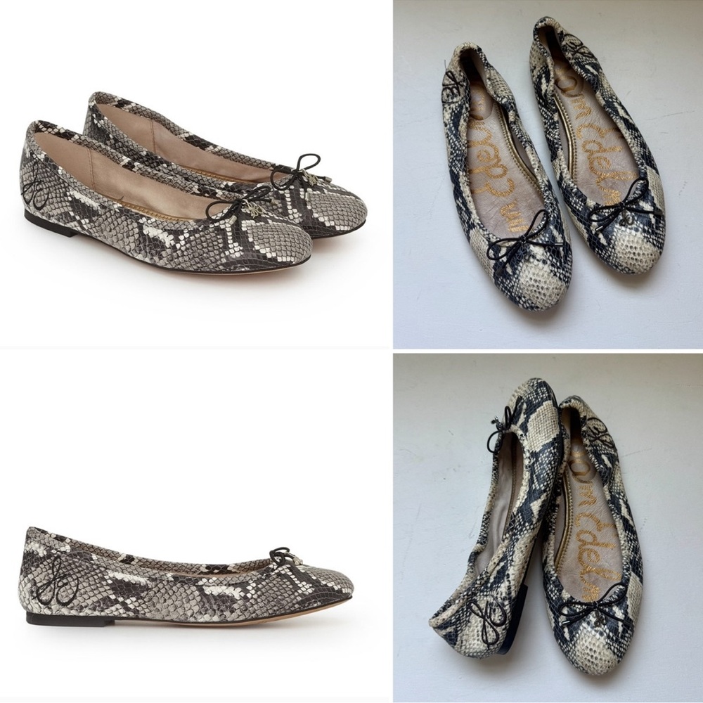 Sam Edelman Black and Cream Patterned Loafers